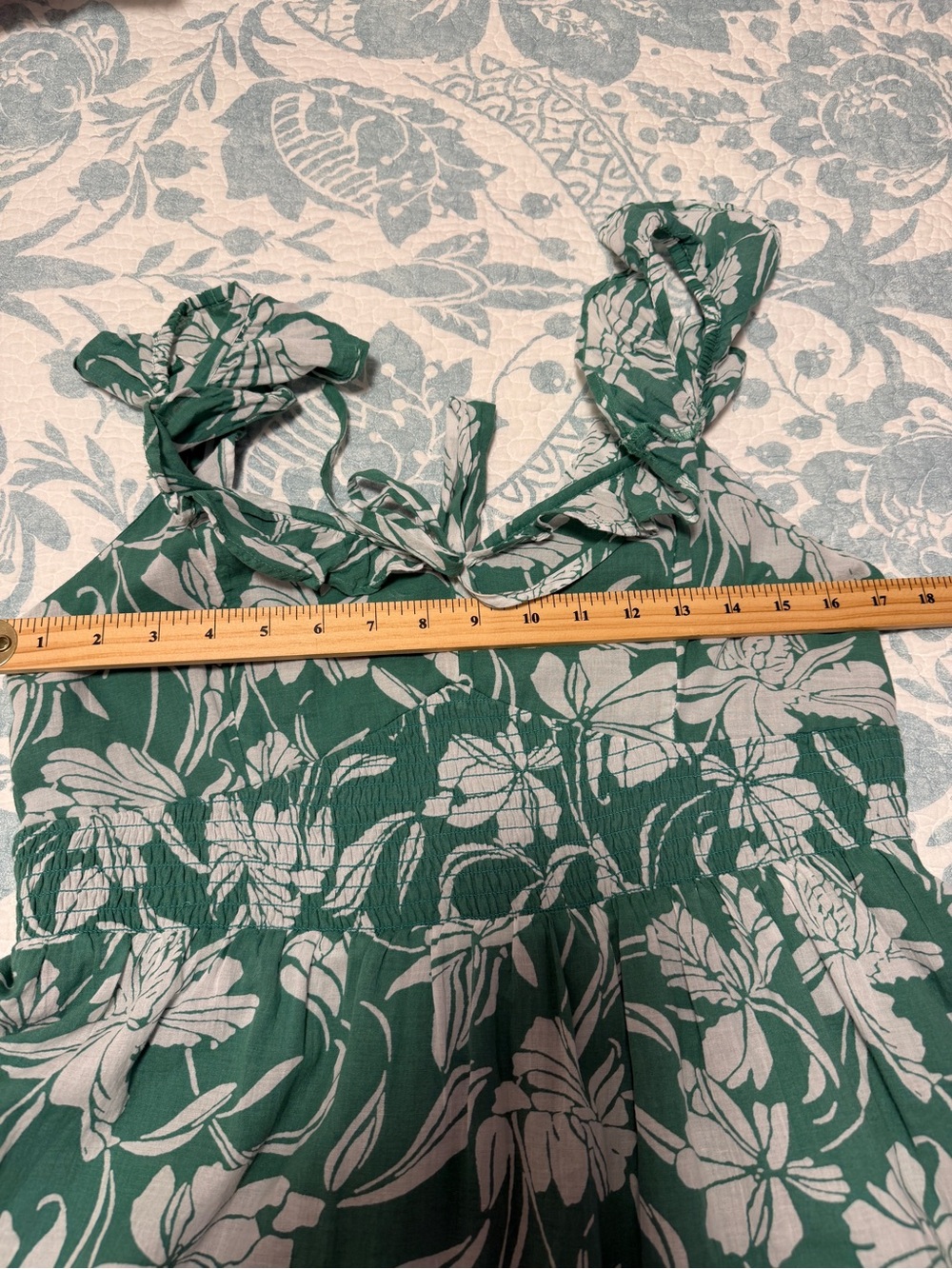 American Eagle Outfitters Green and White Floral Sundress - Picture 5 of 7